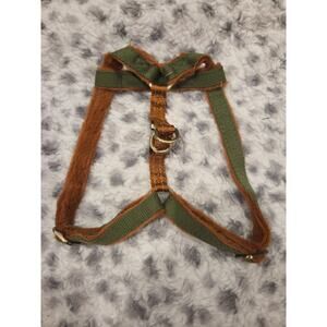 Step In Dog Harness Green Small Fleece Lined